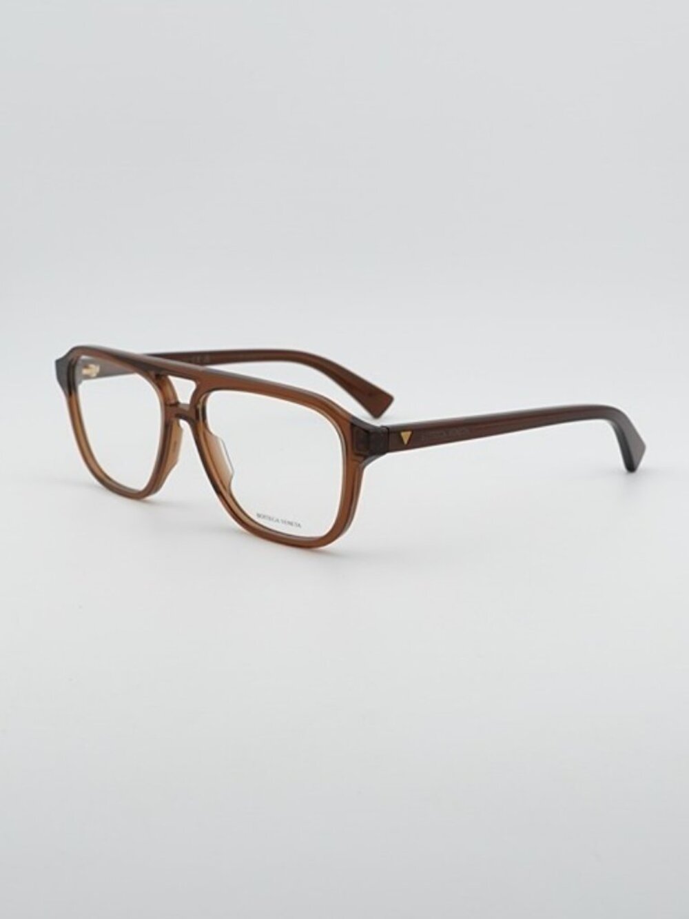 Bottega Veneta BV1294O 005 Unisex Eyeglasses Brown 56mm Aviator Frame